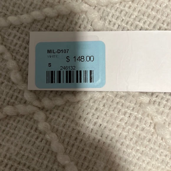 *BRAND NEW WITH TAG* White High Neck Cutout Romper with Tie Waist - Picture 3 of 4